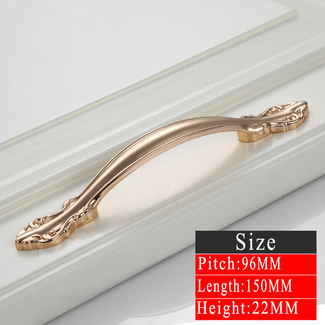 Gold Wardrobe / Dresser Door Handles & Knobs