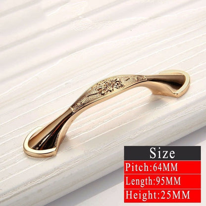 Gold Wardrobe / Dresser Door Handles & Knobs