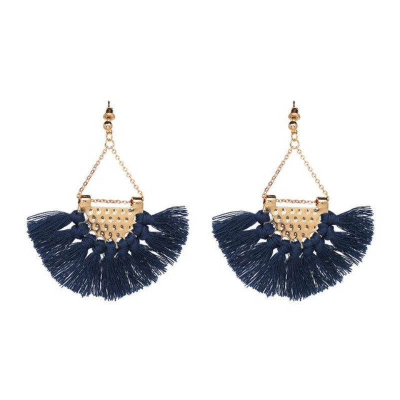 Women's Cotton Tassel Bohemia Earrings