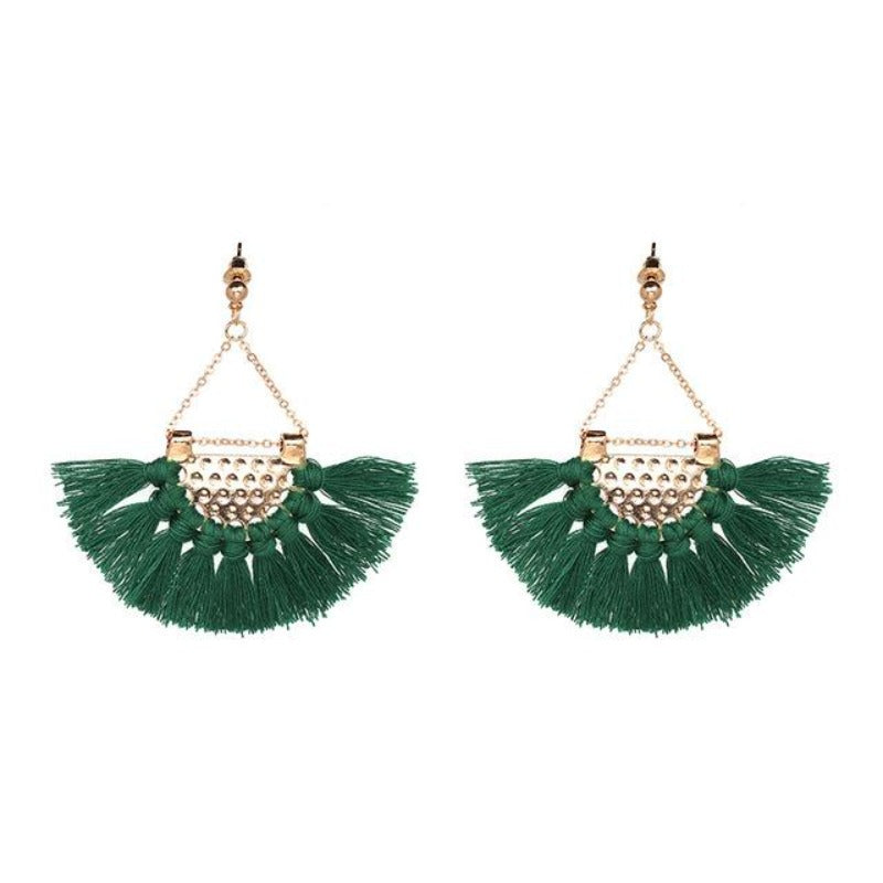 Women's Cotton Tassel Bohemia Earrings