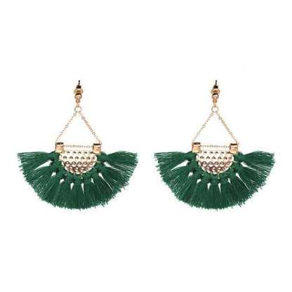 Women's Cotton Tassel Bohemia Earrings
