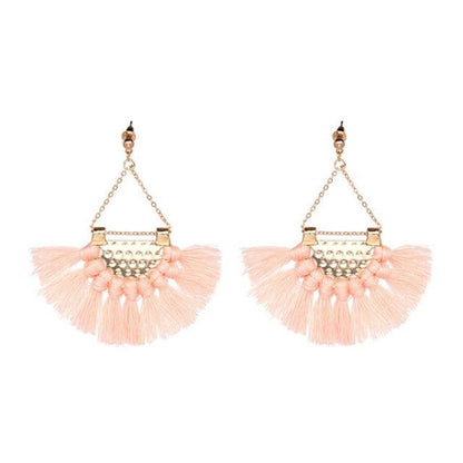 Women's Cotton Tassel Bohemia Earrings