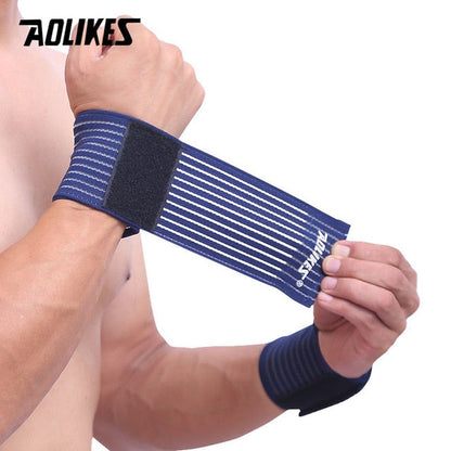 Adjustable Elastic Cotton Bandage Sport Wristband Brace