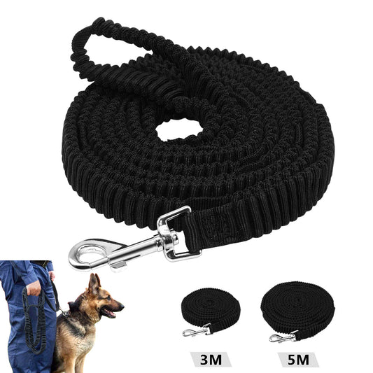Dog Tracking Lead Non-slip Elastic Pet Long Leash Strap Bungee Leashes With Handle For Daily Training Running Walking 3m 5m