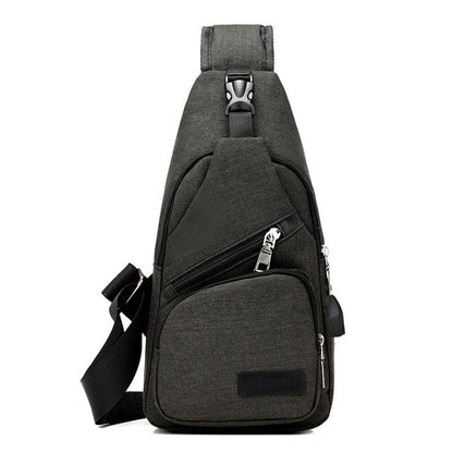 Anti-Theft USB Rechargeable Canvas Shoulder Backpack