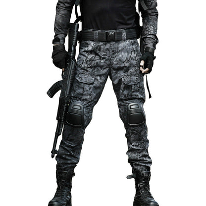 Tactical Military Camouflage Cargo Pants with Knee Pads