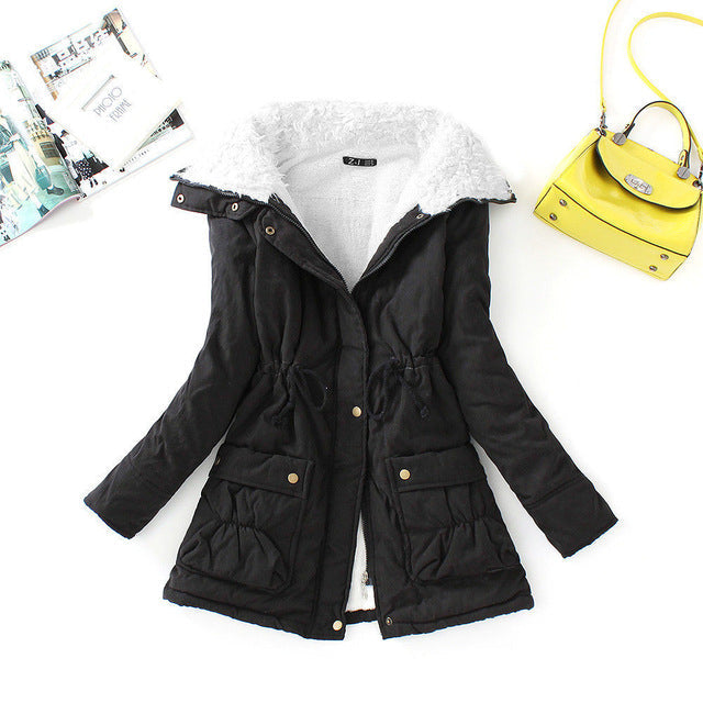 Women's Hooded Cotton Hooded Winter Jacket