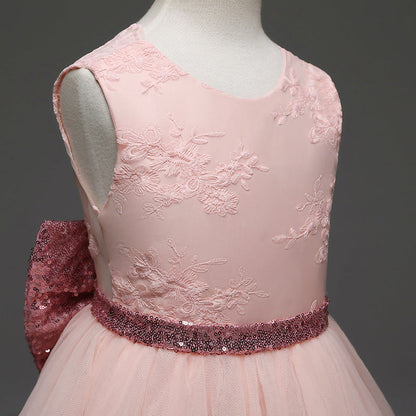 Bear Leader Girls Dresses New Brand Princess Girl Clothes Bowknot Sleeveless Party Dress Girls Clothes For 1-6 Years