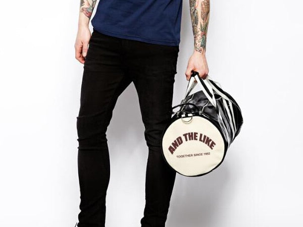 Men's Vintage Leather Fitness Gym Bag