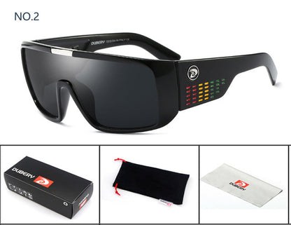 DUBERY Sunglasses  Men Sport Goggle Oversized Sun Glasses For Men Retro Frame Reflective Coating Brand Luxury Oculos UV400