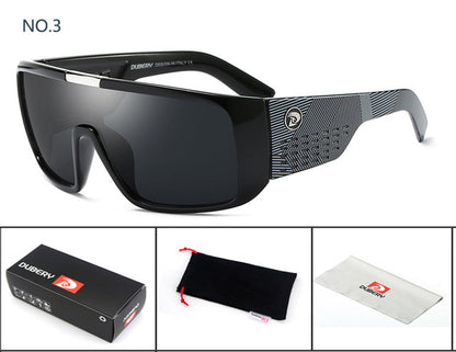DUBERY Sunglasses  Men Sport Goggle Oversized Sun Glasses For Men Retro Frame Reflective Coating Brand Luxury Oculos UV400