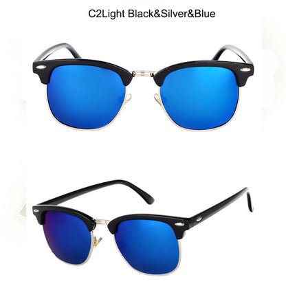 LeonLion 100% Polarized Vintage Semi-Rimless Brand Designer Sunglasses Women/Men Classic Oculos De Sol Gafas Retro Sun Glasses