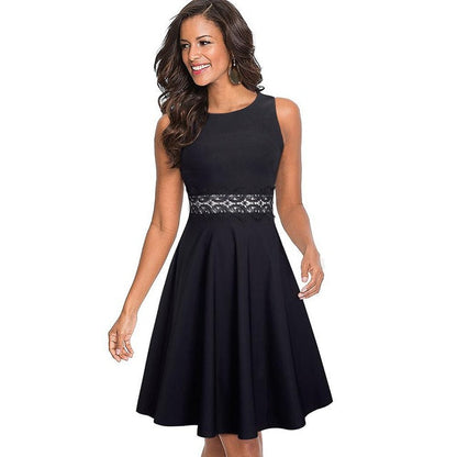 Women's Sleeveless Vintage Swing A-Line Dress