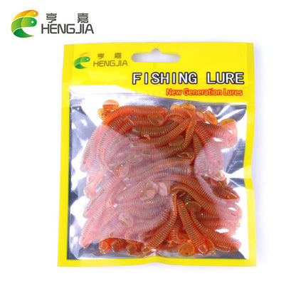 50pcs/Lot Fishing Lures Soft Fishing Tackle Wobblers Artificial Bait Soft Worm Silicone Bait