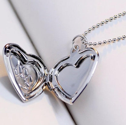 Women's Pet Dog/Cat Paw Pendant Necklace Locket