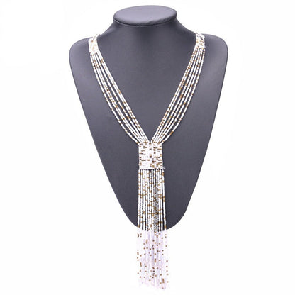 Women's Long Bohemian Tassel Necklace