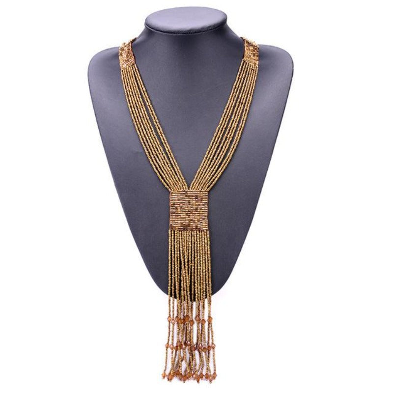 Women's Long Bohemian Tassel Necklace