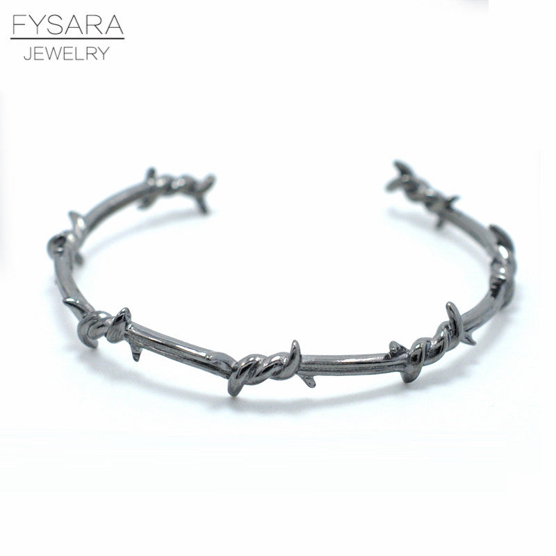 FYSARA Adjustable Black Twist Wristband Bracelets For Women Cuff Punk Men Bracelets & Bangles For Couple Jewelry Gift 4 colors