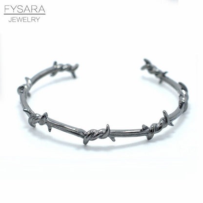FYSARA Adjustable Black Twist Wristband Bracelets For Women Cuff Punk Men Bracelets & Bangles For Couple Jewelry Gift 4 colors
