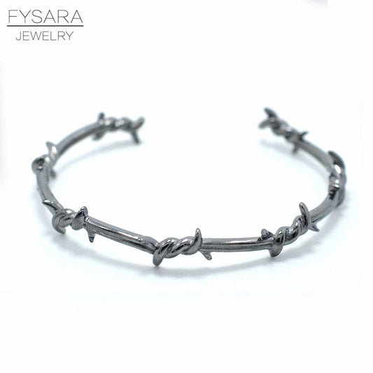 FYSARA Adjustable Black Twist Wristband Bracelets For Women Cuff Punk Men Bracelets & Bangles For Couple Jewelry Gift 4 colors