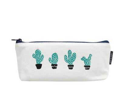 Cactus Canvas Pencil Case