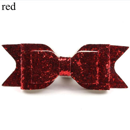 Girl's Big Glitter Hair Bow
