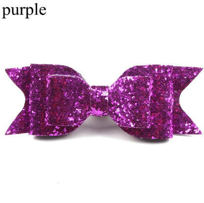 Girl's Big Glitter Hair Bow