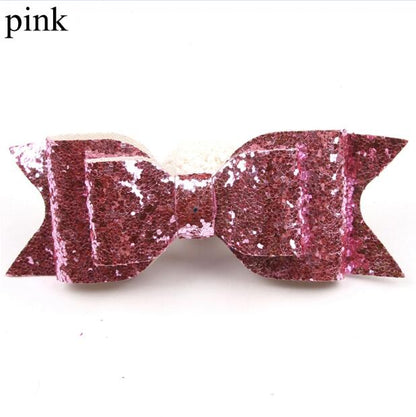 Girl's Big Glitter Hair Bow