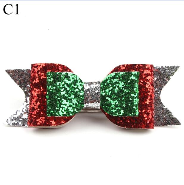 Girl's Big Glitter Hair Bow