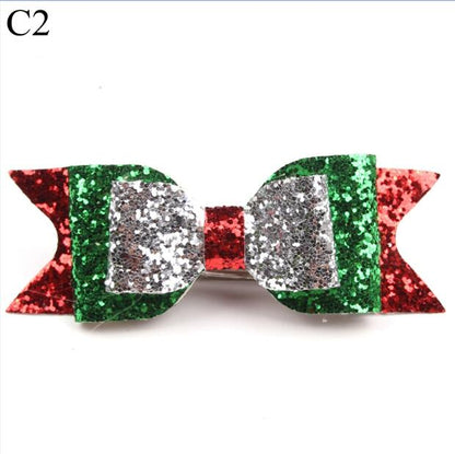 Girl's Big Glitter Hair Bow
