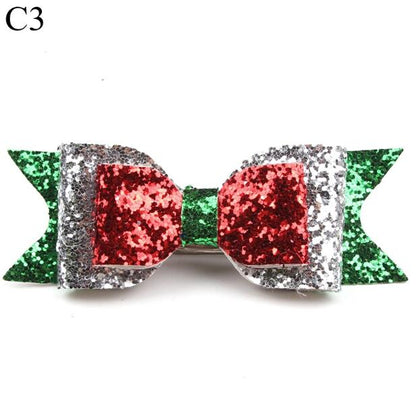 Girl's Big Glitter Hair Bow