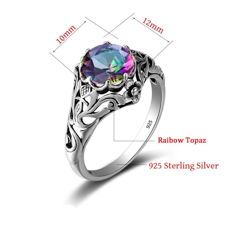 Women's Mystic Rainbow Topaz Ring