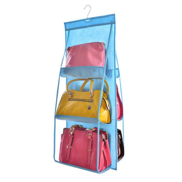 6 Pocket Folding Hanging Closet Storage Organizer