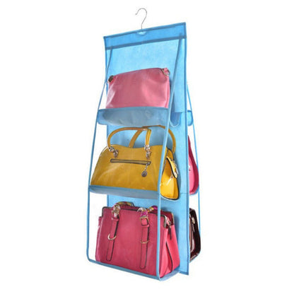 6 Pocket Folding Hanging Closet Storage Organizer