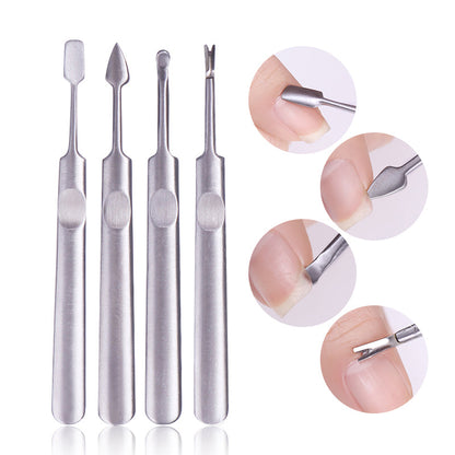 Silver Stainless Steel Dual Nail Polish Remover