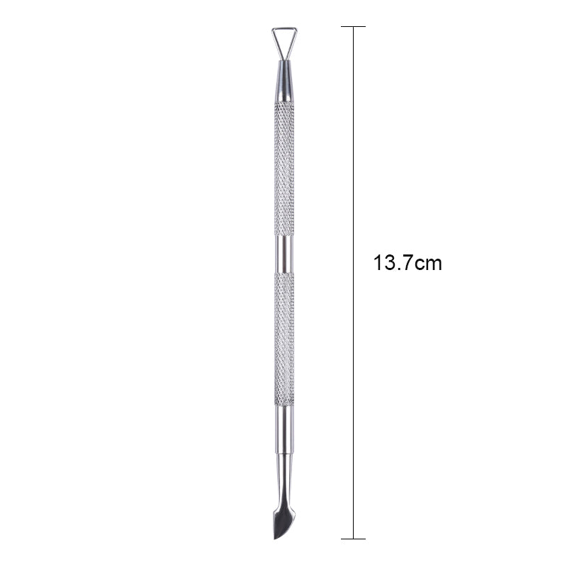 Silver Stainless Steel Dual Nail Polish Remover