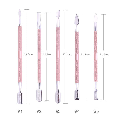 Silver Stainless Steel Dual Nail Polish Remover