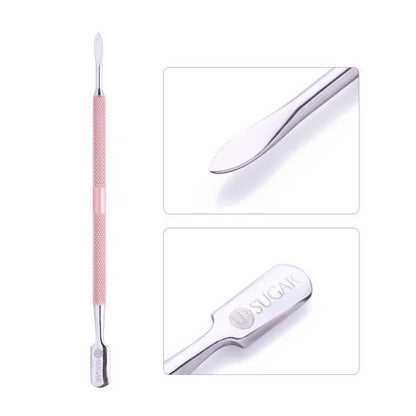 Silver Stainless Steel Dual Nail Polish Remover