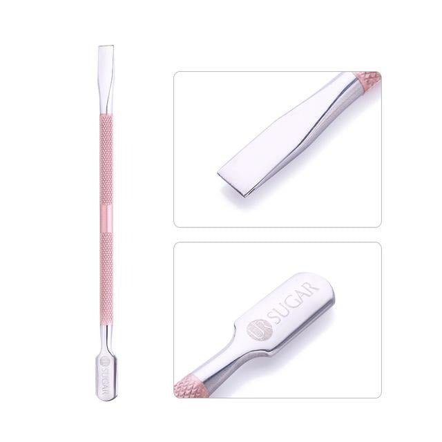 Silver Stainless Steel Dual Nail Polish Remover