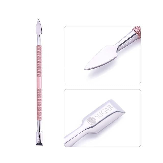 Silver Stainless Steel Dual Nail Polish Remover