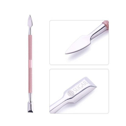 Silver Stainless Steel Dual Nail Polish Remover