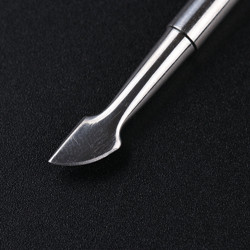 Silver Stainless Steel Dual Nail Polish Remover
