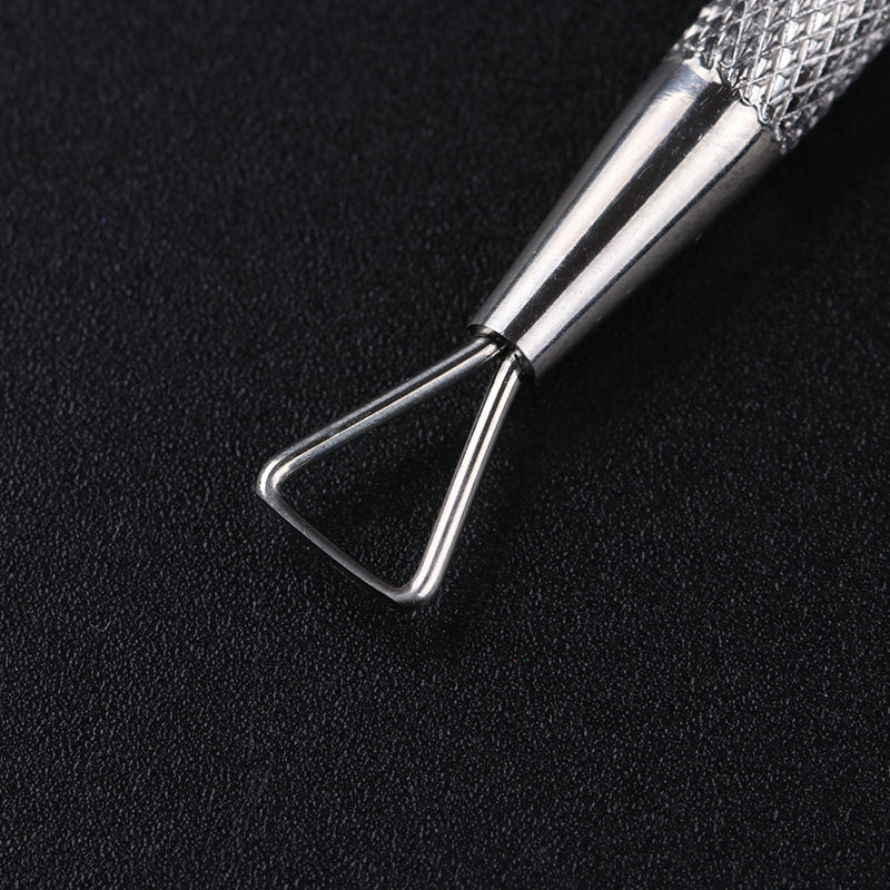Silver Stainless Steel Dual Nail Polish Remover