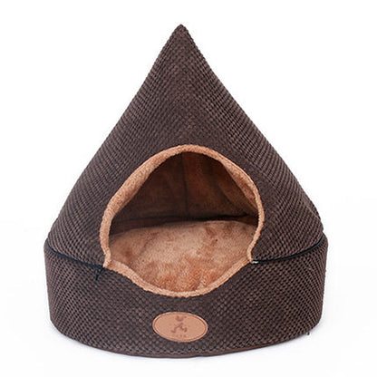 HOOPET Pet Dog Cat Tent House All Seasons Dirt-resistant Soft Yurt Bed with Double Sided Washable Cushion