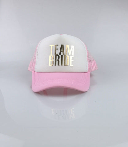 C&Fung SQUAD BRIDE TEAM BRIDE trucker hats basebal Caps for wedding party gold glitter pink mesh hats Summer style