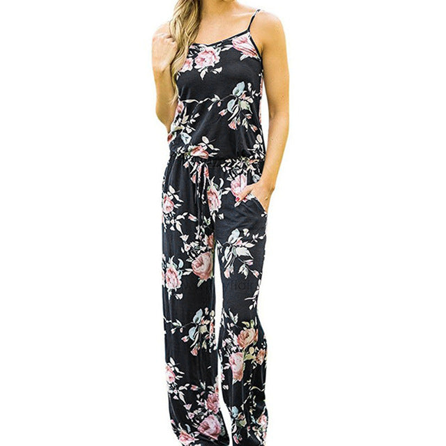 Women's Floral Loose Fit Jumpsuit