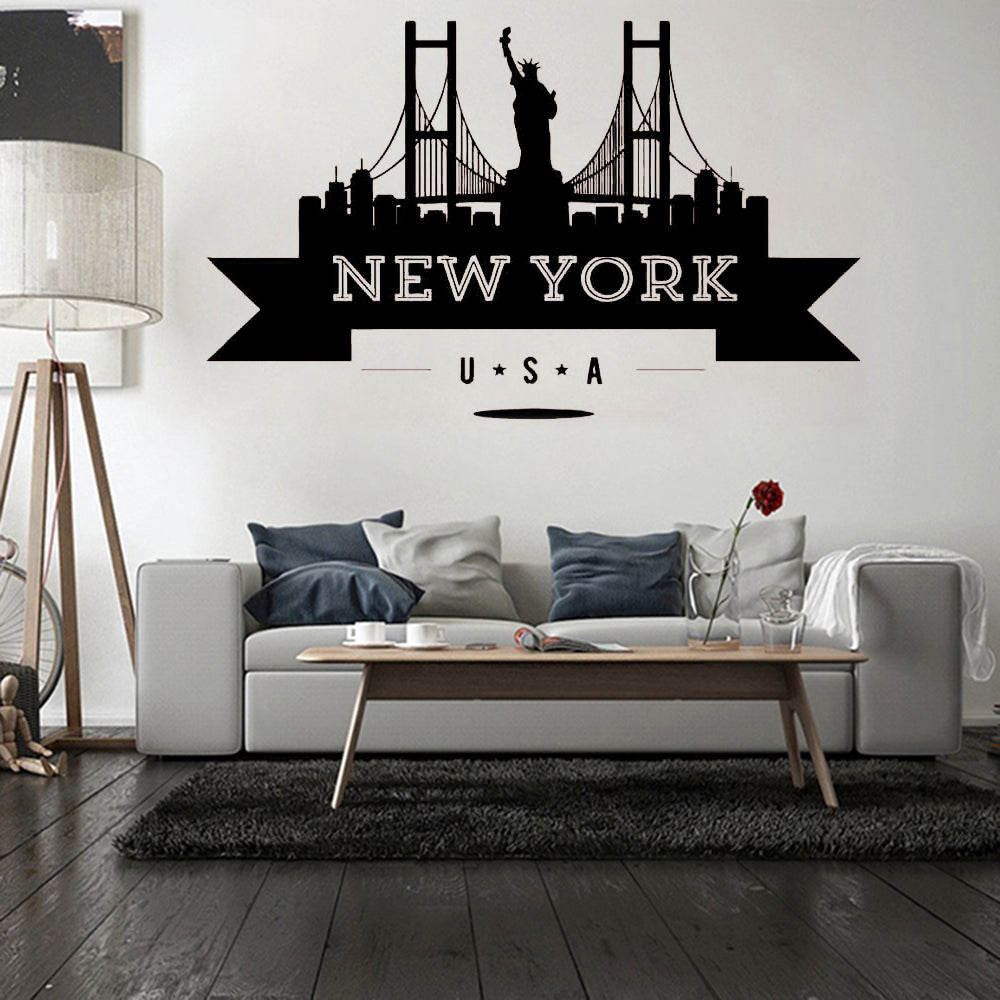 USA New York City Skyline Wall Sticker Vinyl Decals