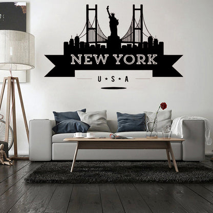 USA New York City Skyline Wall Sticker Vinyl Decals
