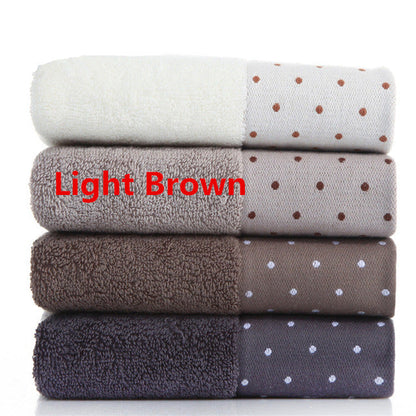 100% Cotton Absorbent Dot Pattern Bathroom Travel Hand Face Towel