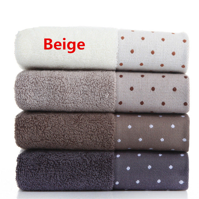 100% Cotton Absorbent Dot Pattern Bathroom Travel Hand Face Towel